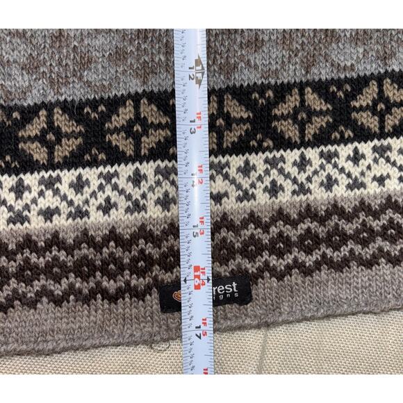 Everest Designs Wool Skirt Gray Nordic Fair Isle Medium M Lined - Picture 7 of 9